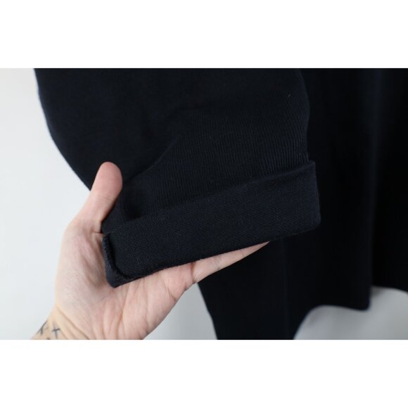 Vtg 90s Express Womens Medium Blank Baggy Thermal Ribbed Knit Turtleneck T-Shirt - Picture 5 of 11